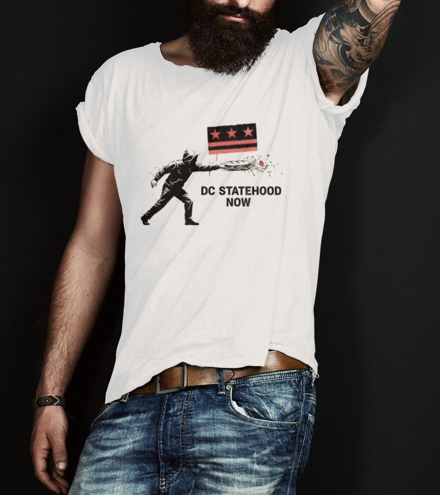 DC Statehood Now Red Stars And Stripes Protest T-Shirt