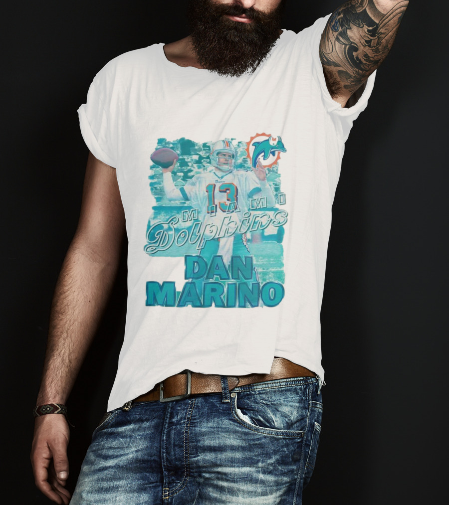 Dan Marino Miami Dolphins Football Number 13 MVP Retro T-Shirt
