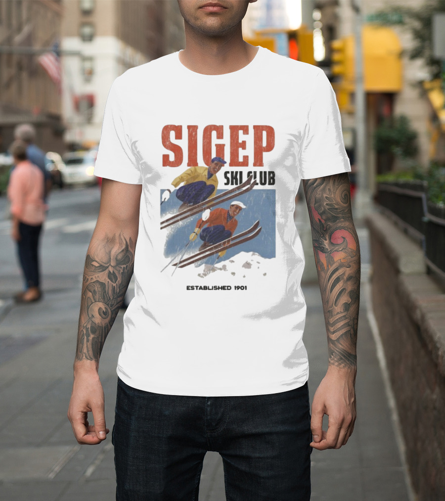 SIGEP Ski Club Est 1901 Sigma Phi Epsilon Retro Style T-Shirt