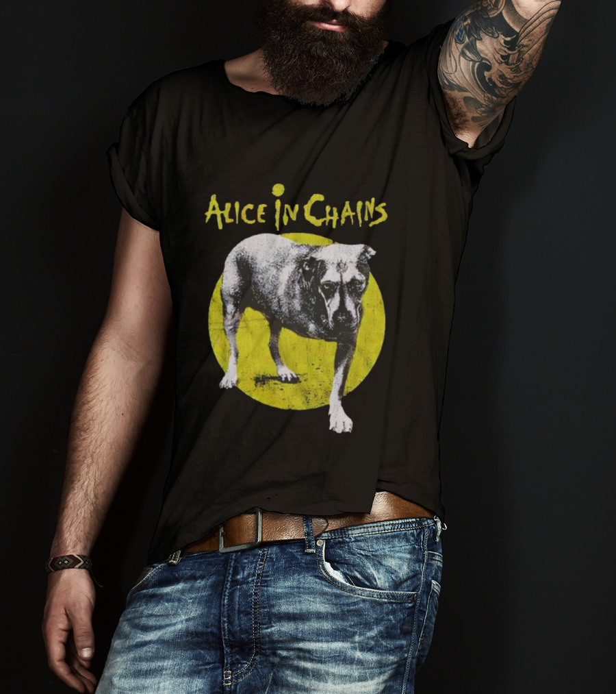 Alice In Chains Three-Legged Dog Iconic Band Logo T-Shirt