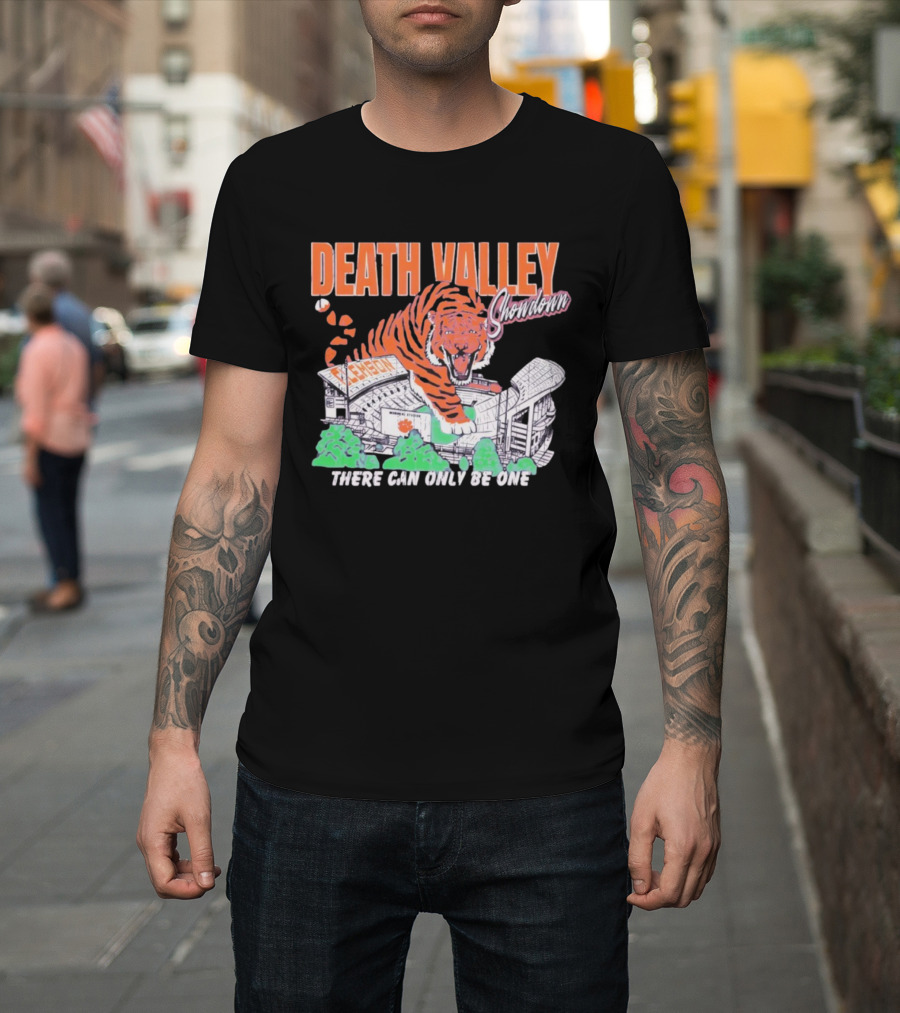 Clemson Tigers Death Valley Showdown There Can Only Be One Memorial Stadium T-Shirt