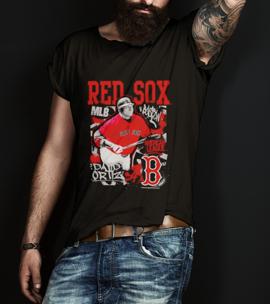 David Ortiz MLB Red Sox Cooperstown Star Moment Boston B T-Shirt