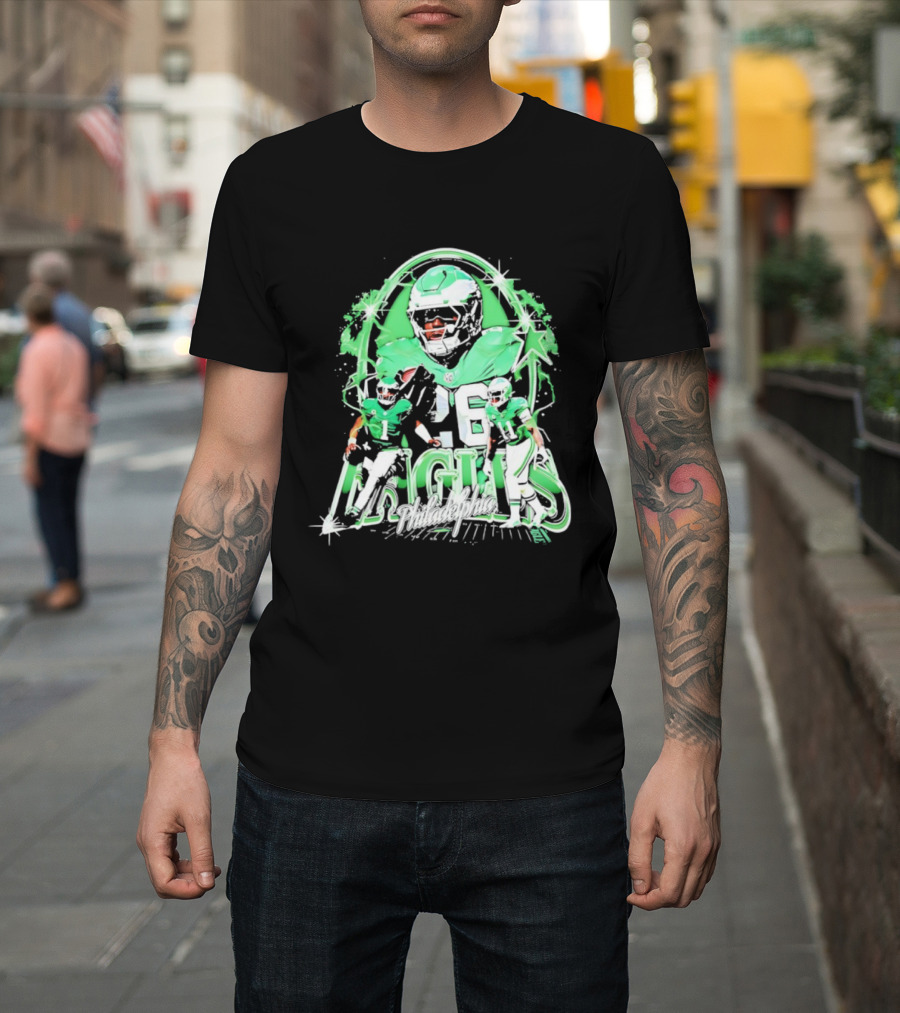 Philadelphia Eagles Jalen Hurts Charles Barkley AJ Brown Trio T-Shirt