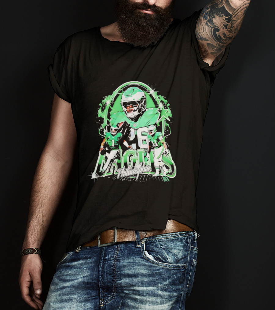 Philadelphia Eagles Jalen Hurts Charles Barkley AJ Brown Trio T-Shirt