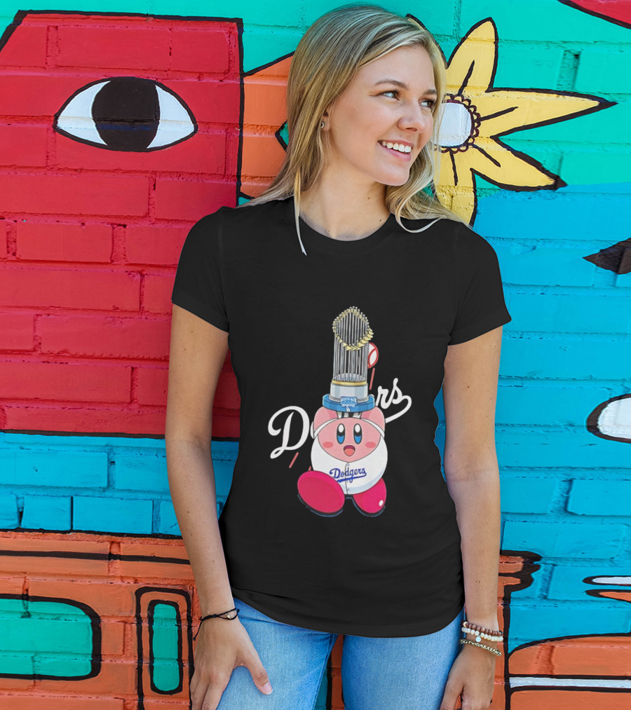 Kirby Dodgers Trophy World Series Champions MLB 2025 T-Shirt