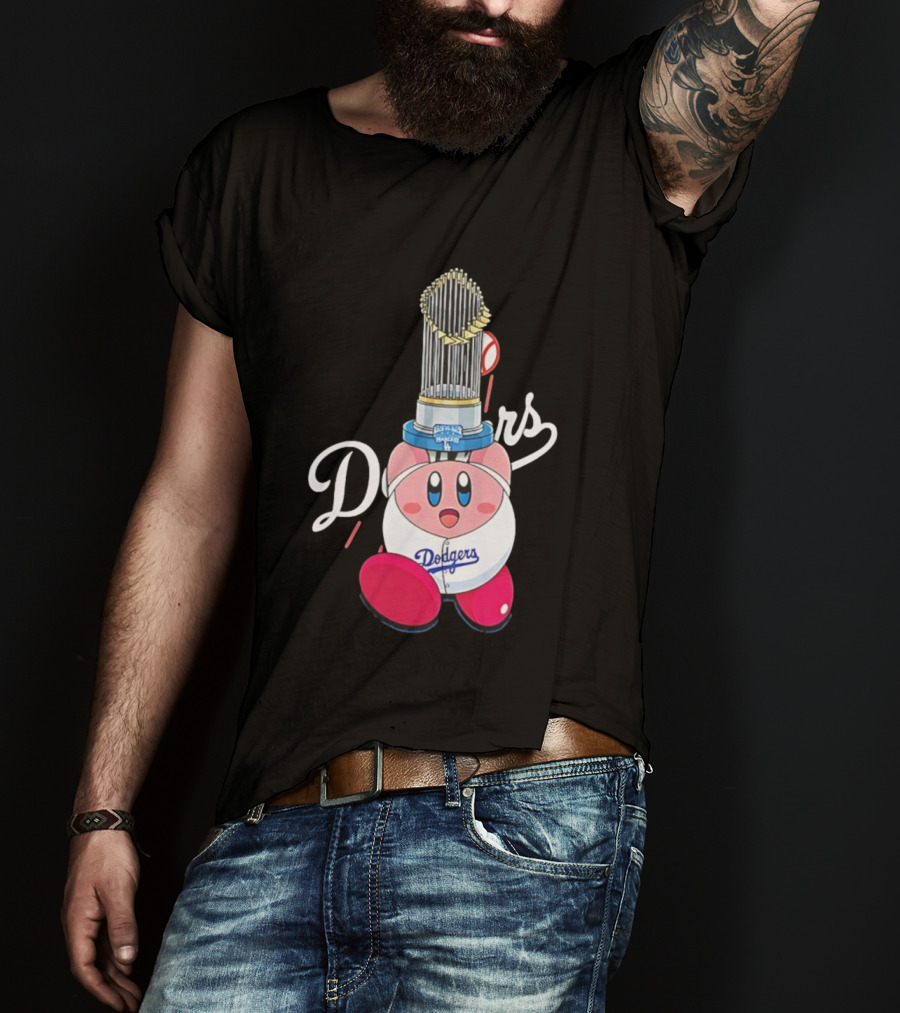 Kirby Dodgers Trophy World Series Champions MLB 2025 T-Shirt