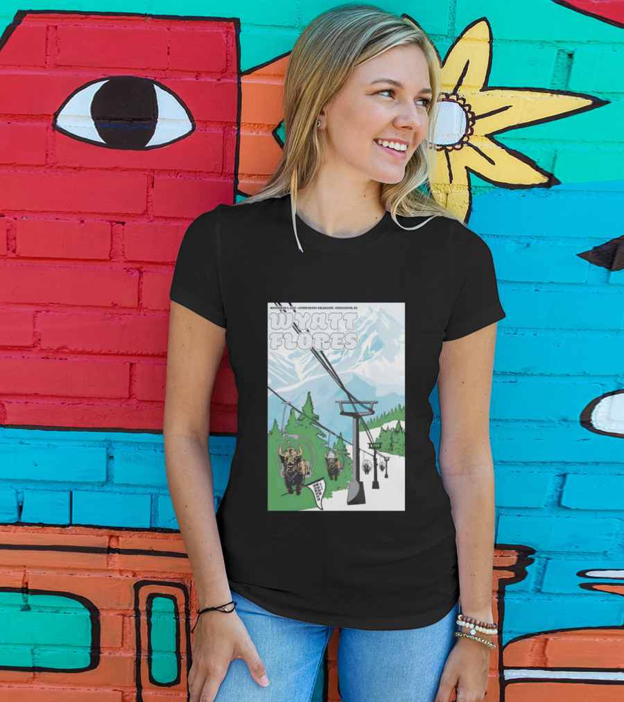 Wyatt Flores Nov 8 2025 Commodore Ballroom Vancouver BC Ski Lift Buffalo Artwork T-Shirt