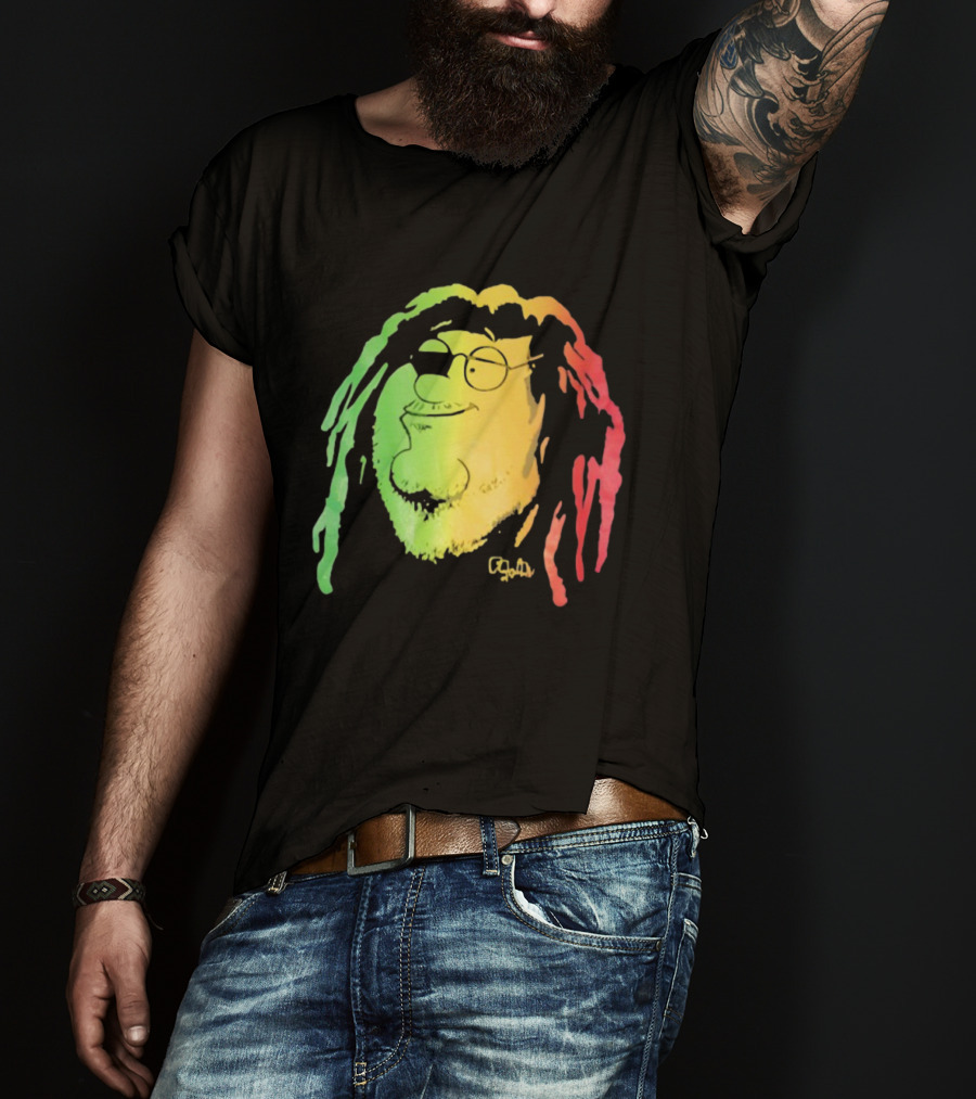 Family Guy Peter Griffin Rasta Colors Bob Marley Style T-Shirt