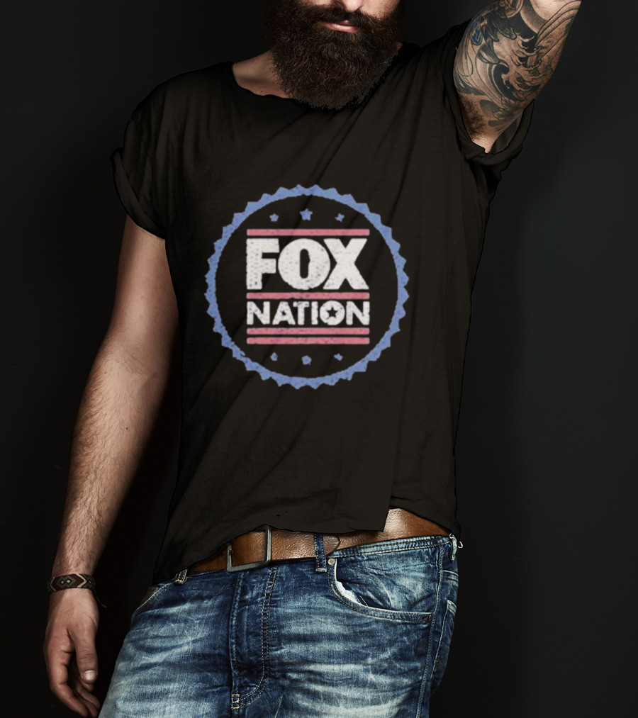 FOX Nation Badge Stars And Stripes Emblem T-Shirt