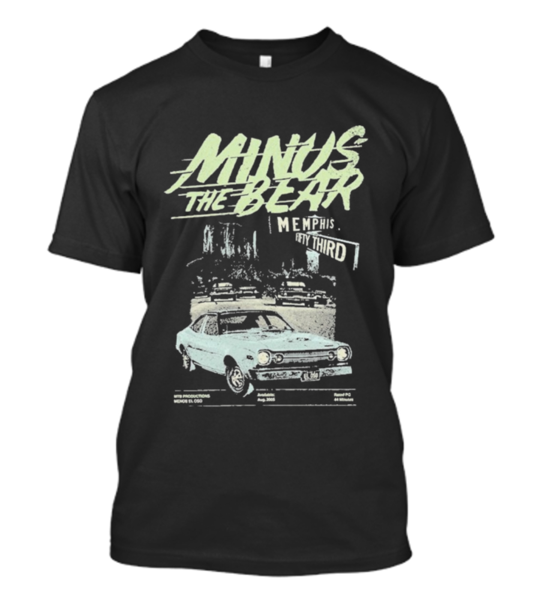 Minus The Bear Memphis & 53rd Vintage Car Illustration T-Shirt