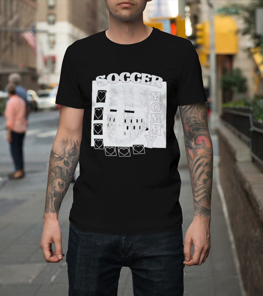 Soccer Mommy Shield Hearts And Helmet T-Shirt