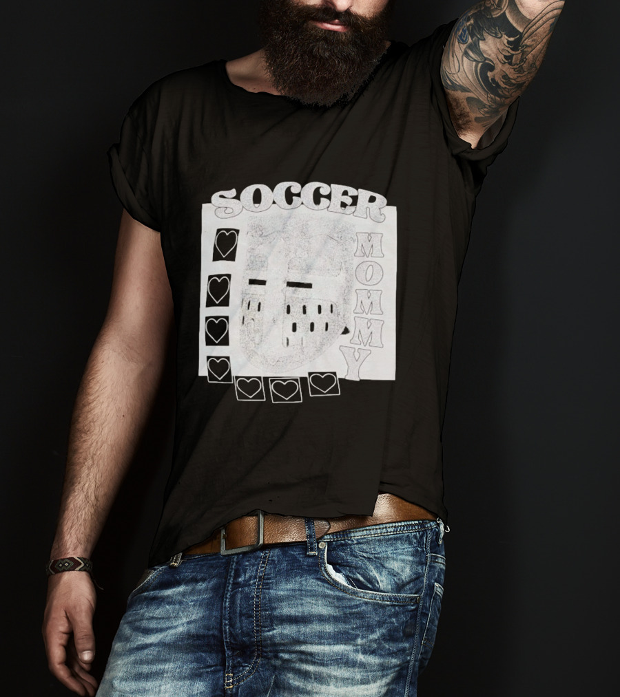 Soccer Mommy Shield Hearts And Helmet T-Shirt