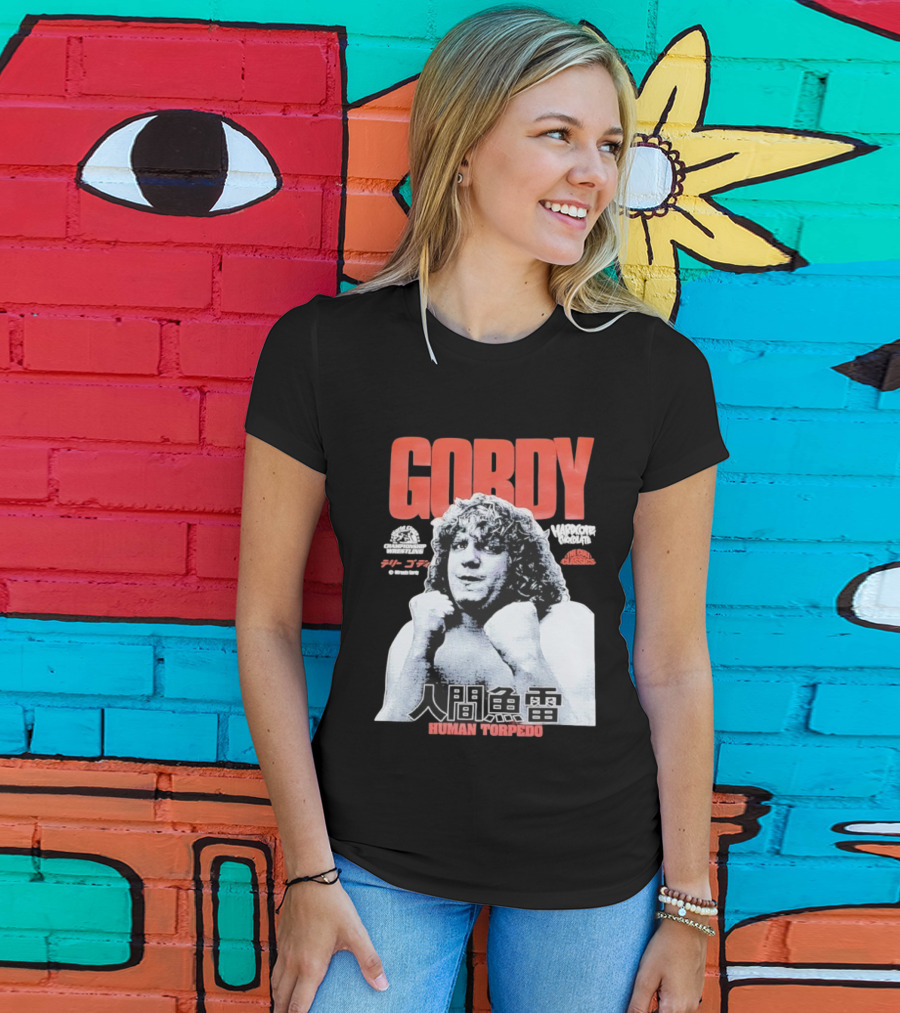 Gordy Human Torpedo Terry Championship Wrestling Hardcore Legend T-Shirt