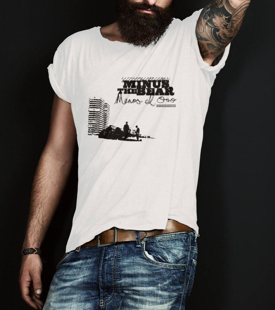 Minus The Bear Menos El Oso Skyline Urban Scene T-Shirt