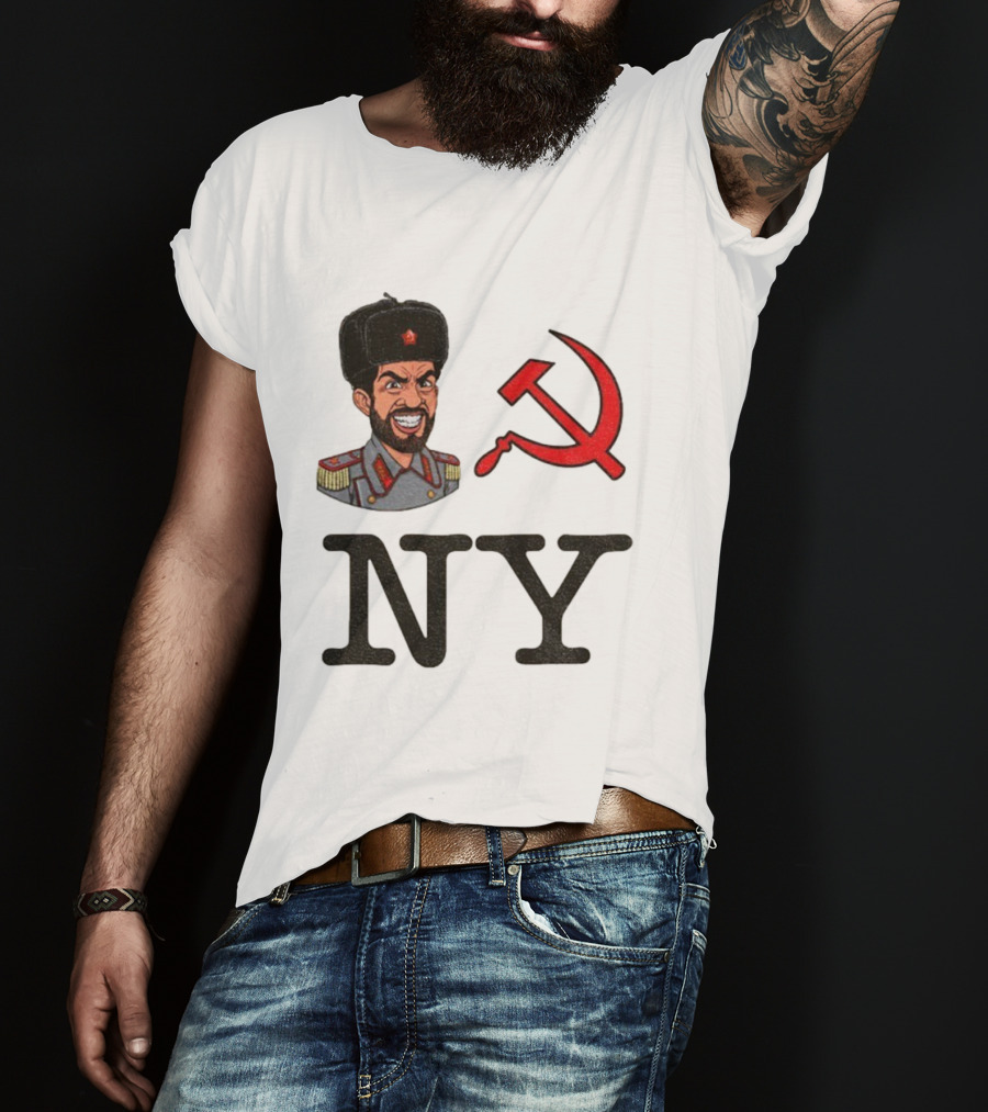 NY Communist Party Zohran Mamdani Imagery With Hammer And Sickle T-Shirt
