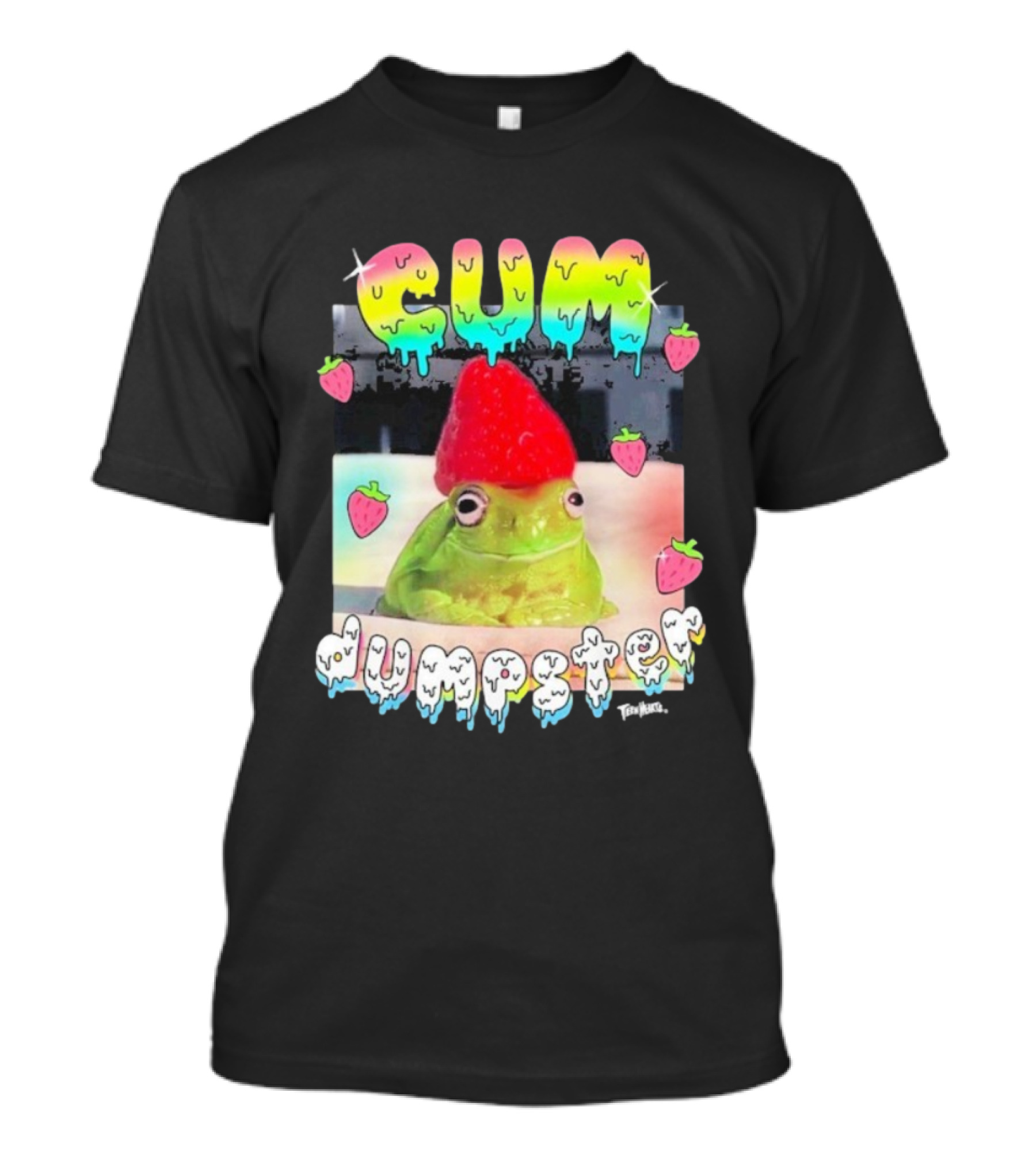 Cum Dumpster Frog Strawberry Hat Kawaii Aesthetic T-Shirt