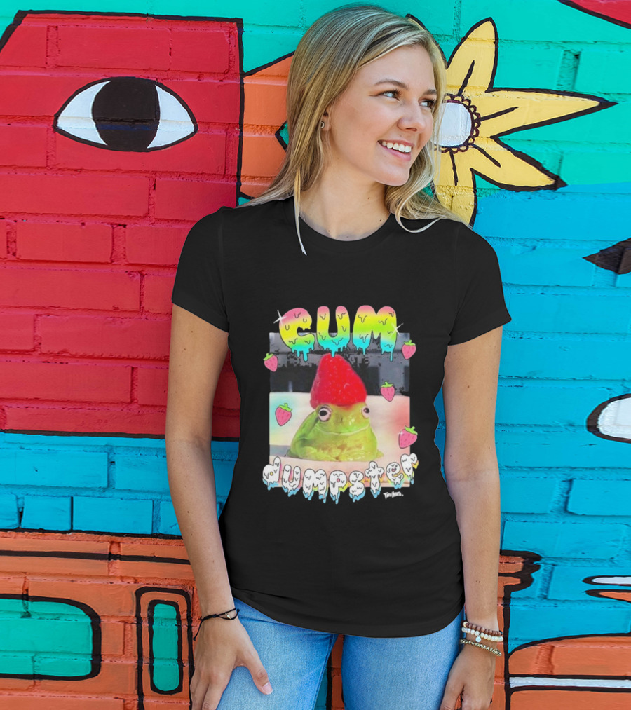 Cum Dumpster Frog Strawberry Hat Kawaii Aesthetic T-Shirt