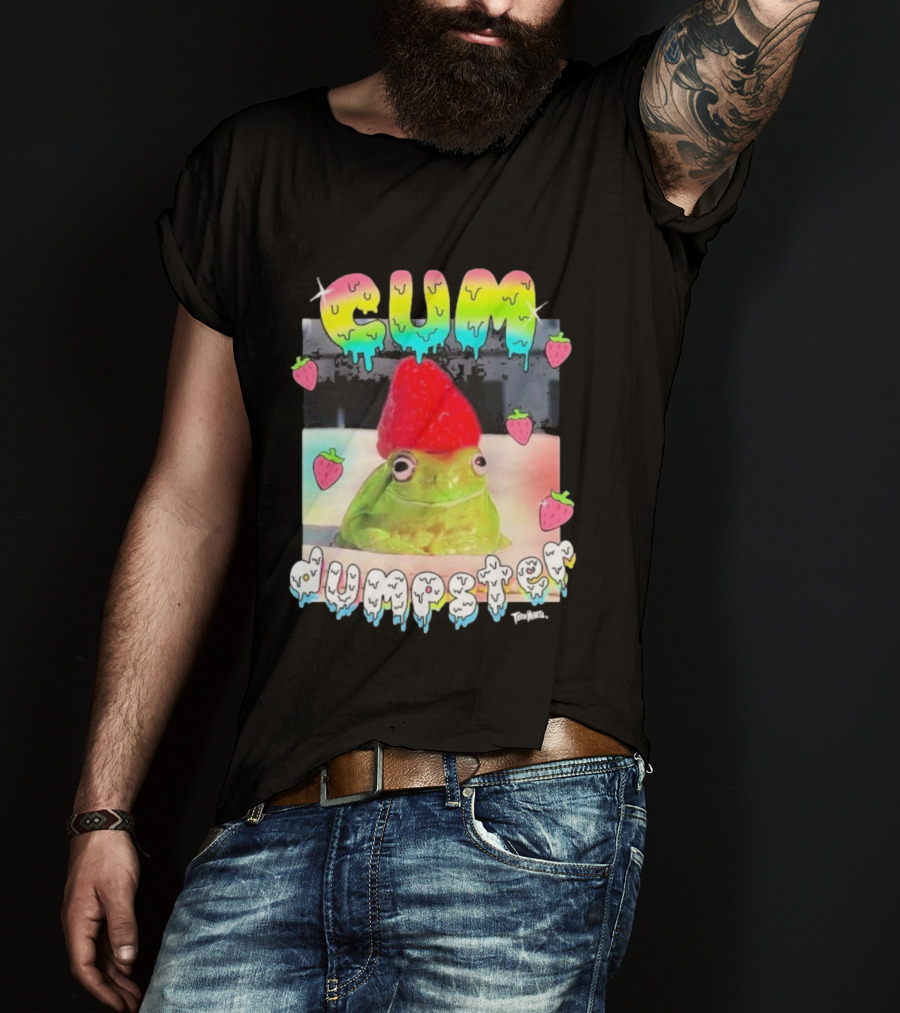 Cum Dumpster Frog Strawberry Hat Kawaii Aesthetic T-Shirt