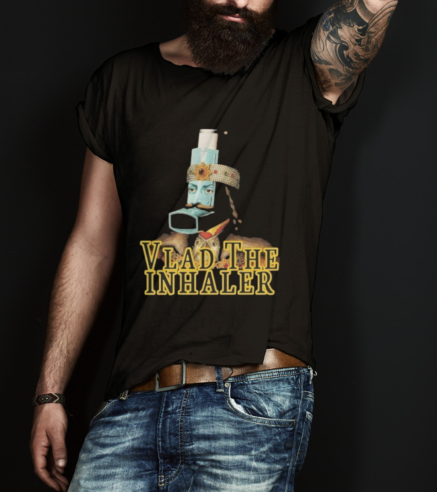 Vlad The Inhaler Asthma Humor Parody T-Shirt