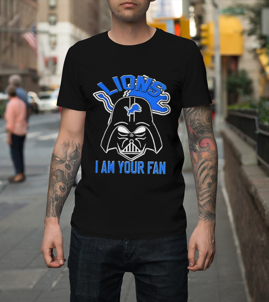 Detroit Lions Darth Vader I Am Your Fan Star Wars Collaboration T-Shirt