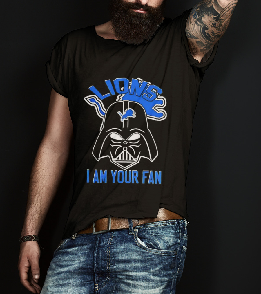 Detroit Lions Darth Vader I Am Your Fan Star Wars Collaboration T-Shirt