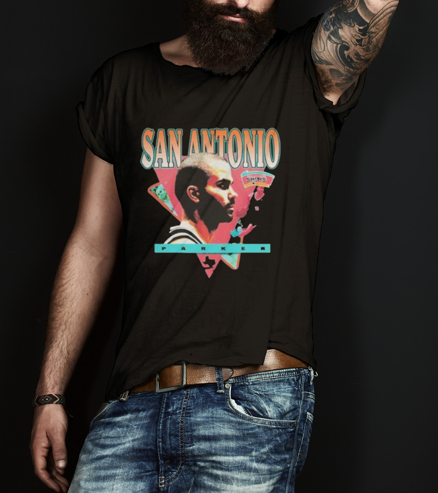San Antonio Spurs Parker Vintage Basketball Style T-Shirt