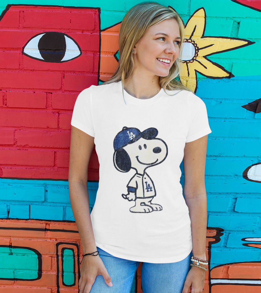 Snoopy Los Angeles Dodgers MLB Baseball Player World Series 2025 T-Shirt