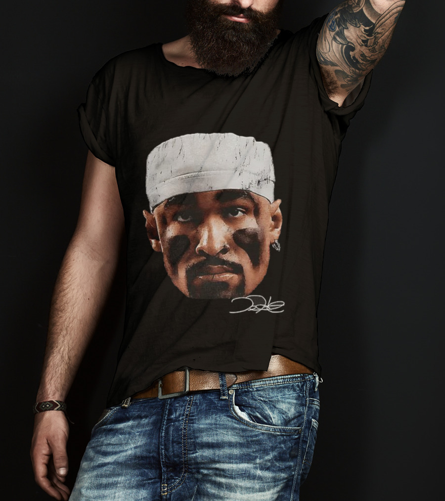 Jalen Hurts Philadelphia Eagles Big Head Signature Vintage Football T-Shirt