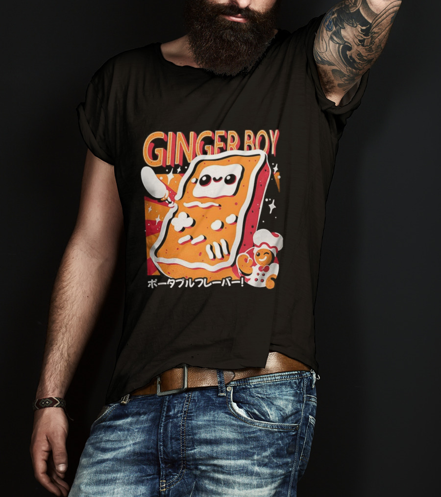 GingerBoy Gingerbread Handheld Game Console Christmas Portable Flavor Chef T-Shirt