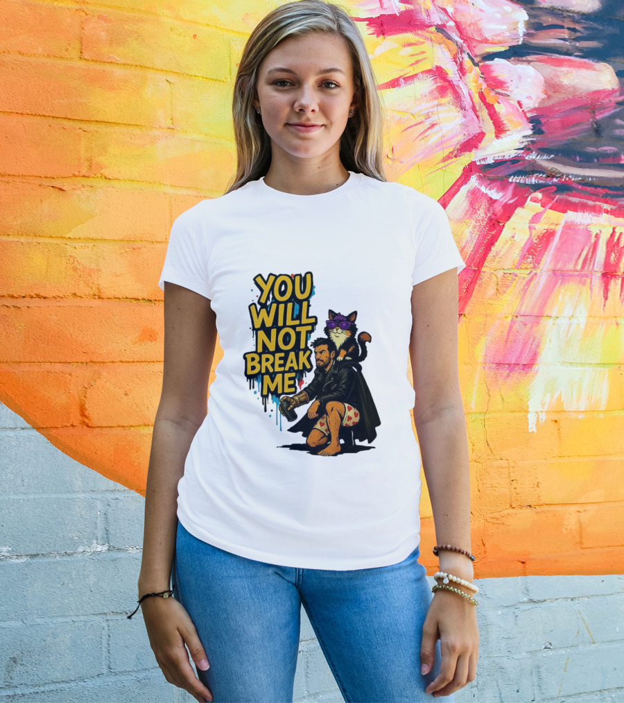 Dungeon Crawler Carl You Will Not Break Me Donut Cat Graffiti Style T-Shirt