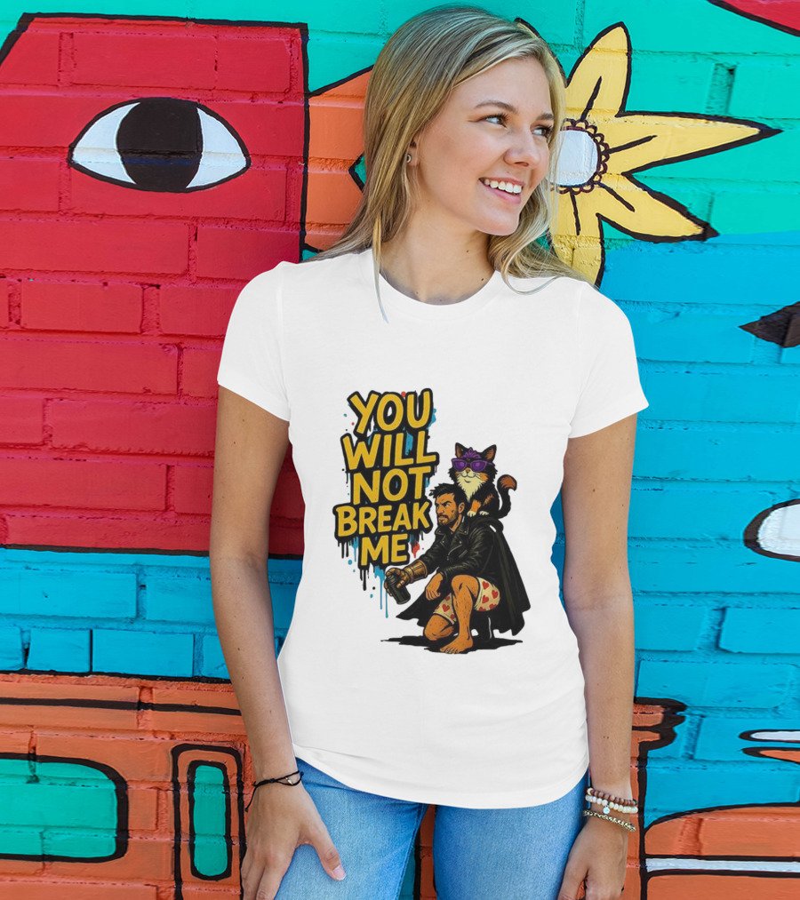 Dungeon Crawler Carl You Will Not Break Me Donut Cat Graffiti Style T-Shirt