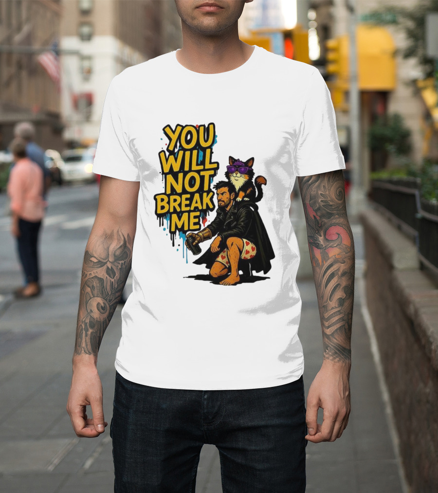 Dungeon Crawler Carl You Will Not Break Me Donut Cat Graffiti Style T-Shirt