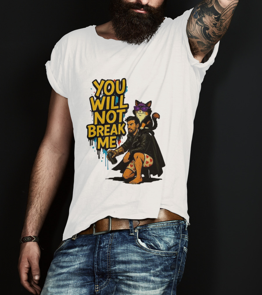 Dungeon Crawler Carl You Will Not Break Me Donut Cat Graffiti Style T-Shirt