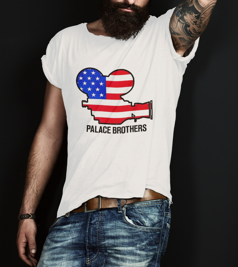 Palace Brothers American Flag Camera T-Shirt