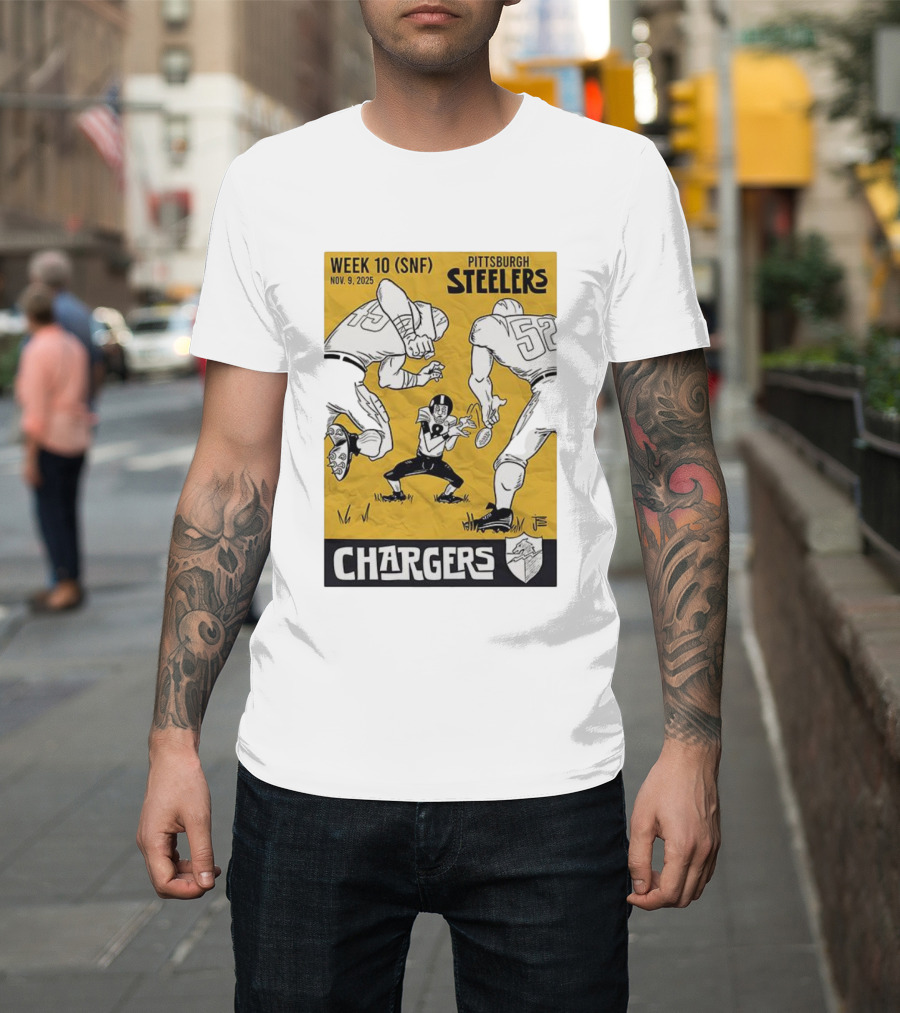 Pittsburgh Steelers Vs Chargers Week 10 SNF Nov 9 2025 Comic T-Shirt
