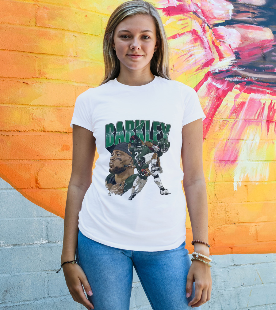 Barkley Saquon Football Player Signature Philadelphia Eagles T-Shirt