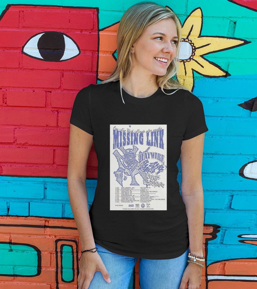 Missing Link One New York Minute Tour 2026 Dates All-City Show Locations T-Shirt