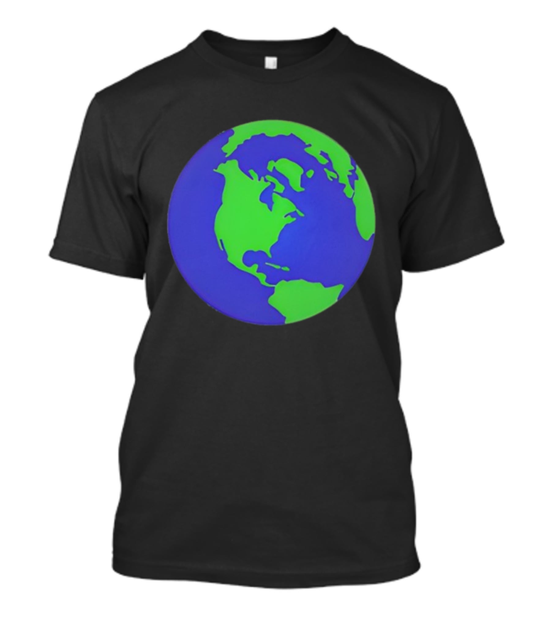 The Office Earth Globe Blue Green Map Design T-Shirt