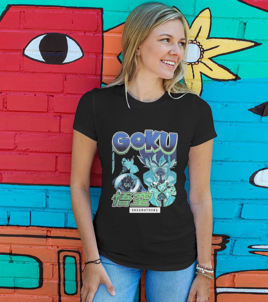 Goku Dreamathon Dragon Ball Blue Aura Kamehameha Burst T-Shirt