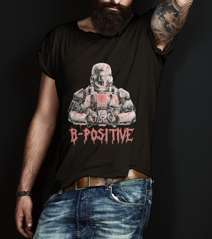 Halo Wars B Positive Spartan Armor Blood Theme T-Shirt