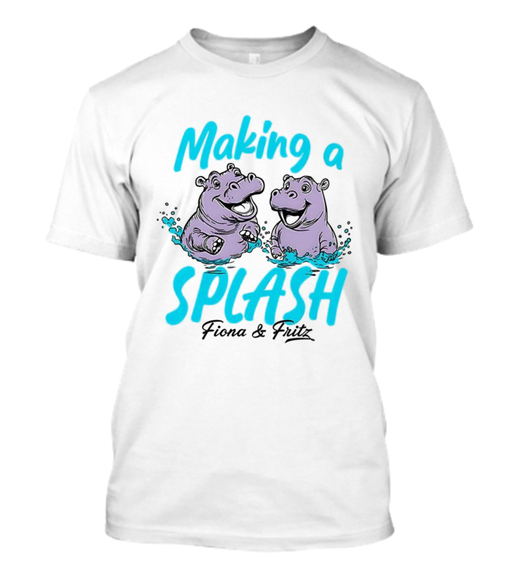 Making A Splash Fiona And Fritz Hippo Fun T-Shirt