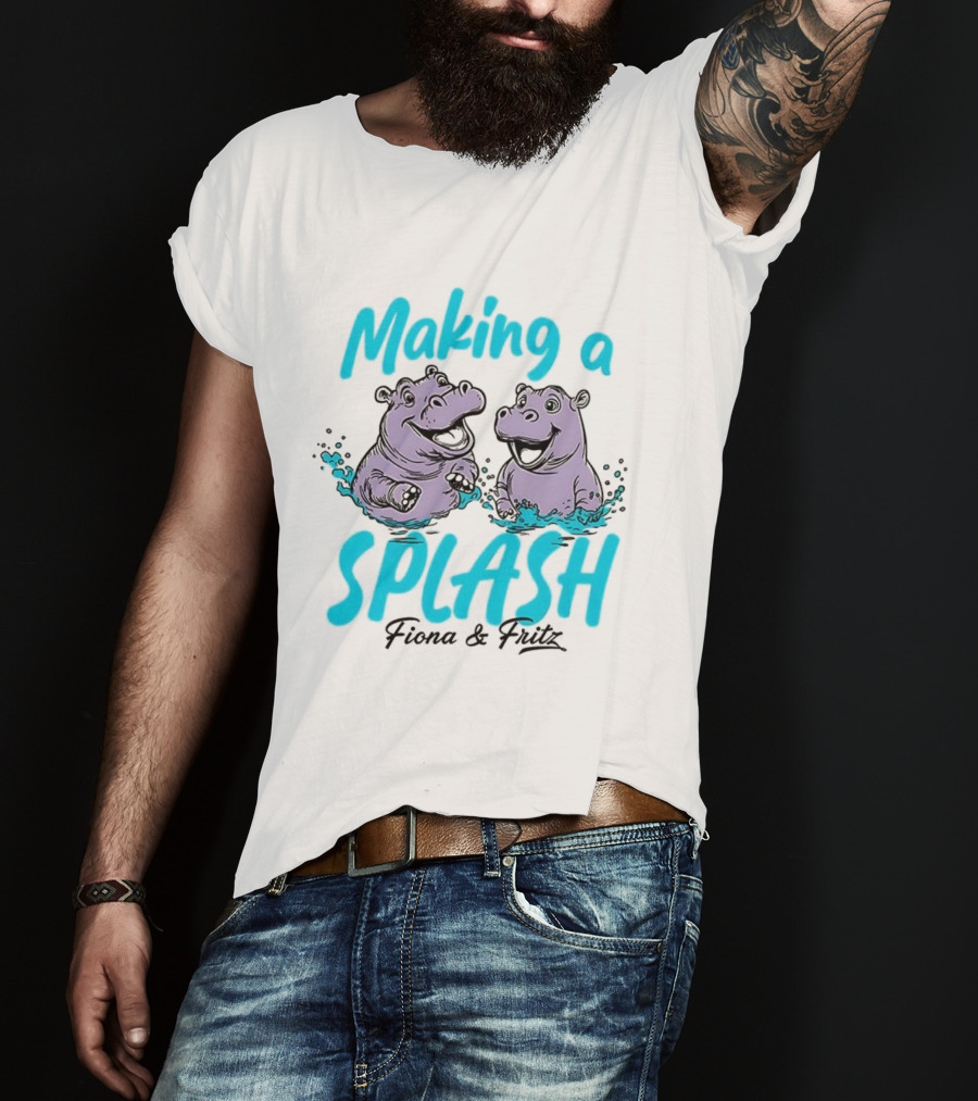 Making A Splash Fiona And Fritz Hippo Fun T-Shirt