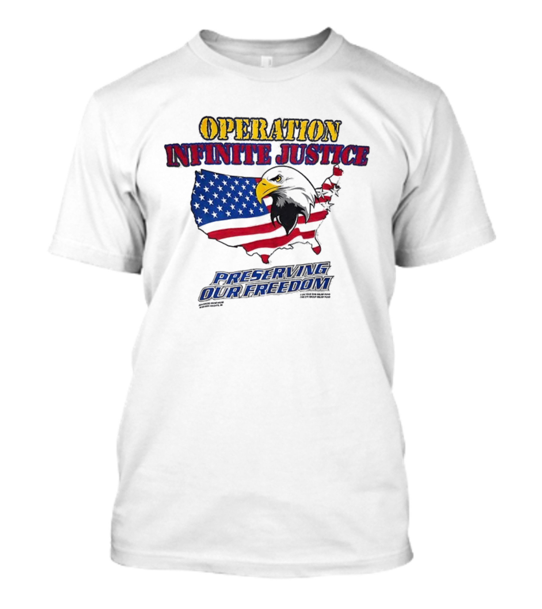 Operation Infinite Justice Eagle USA Flag Preserving Our Freedom T-Shirt