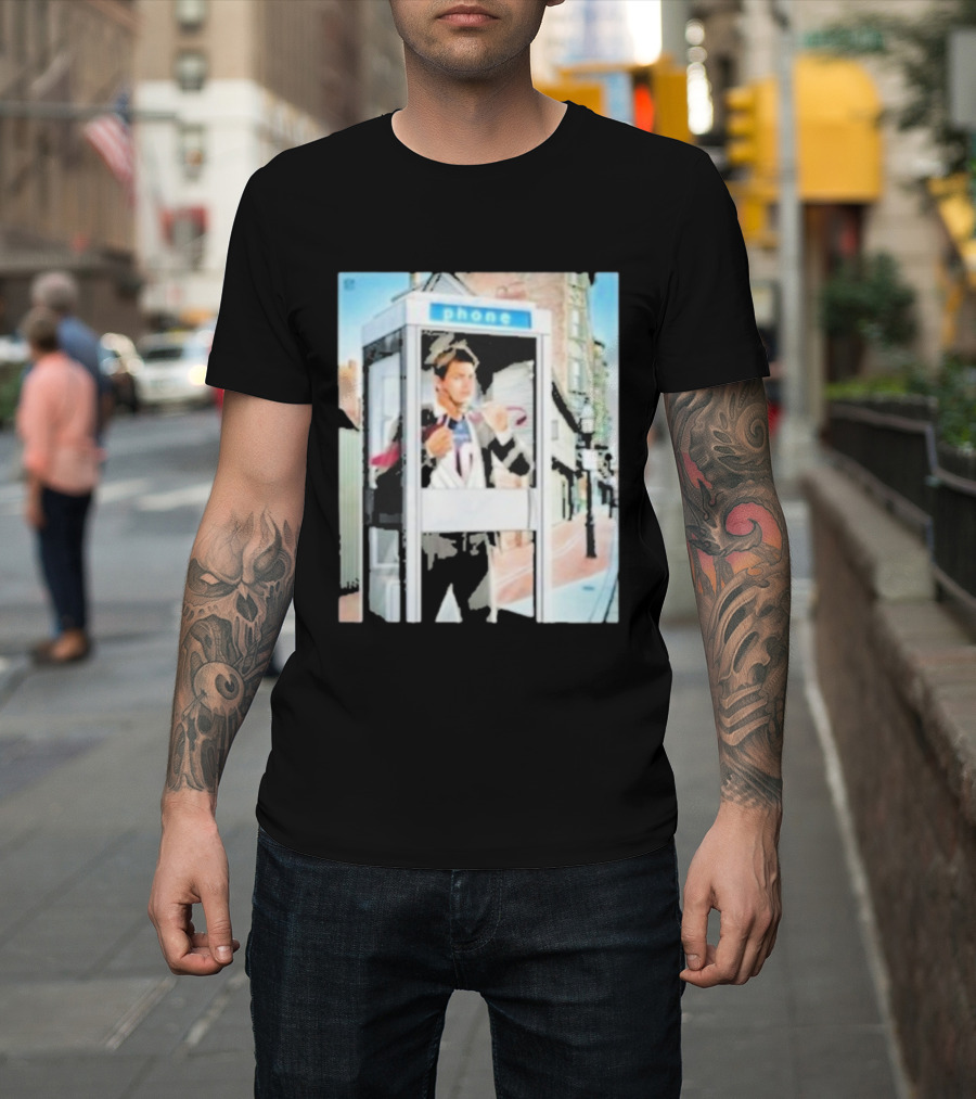 Drake Maye New England Patriots Phone Booth T-Shirt