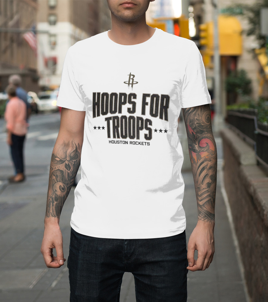 Houston Rockets Hoops for Troops NBA Basketball T-Shirt