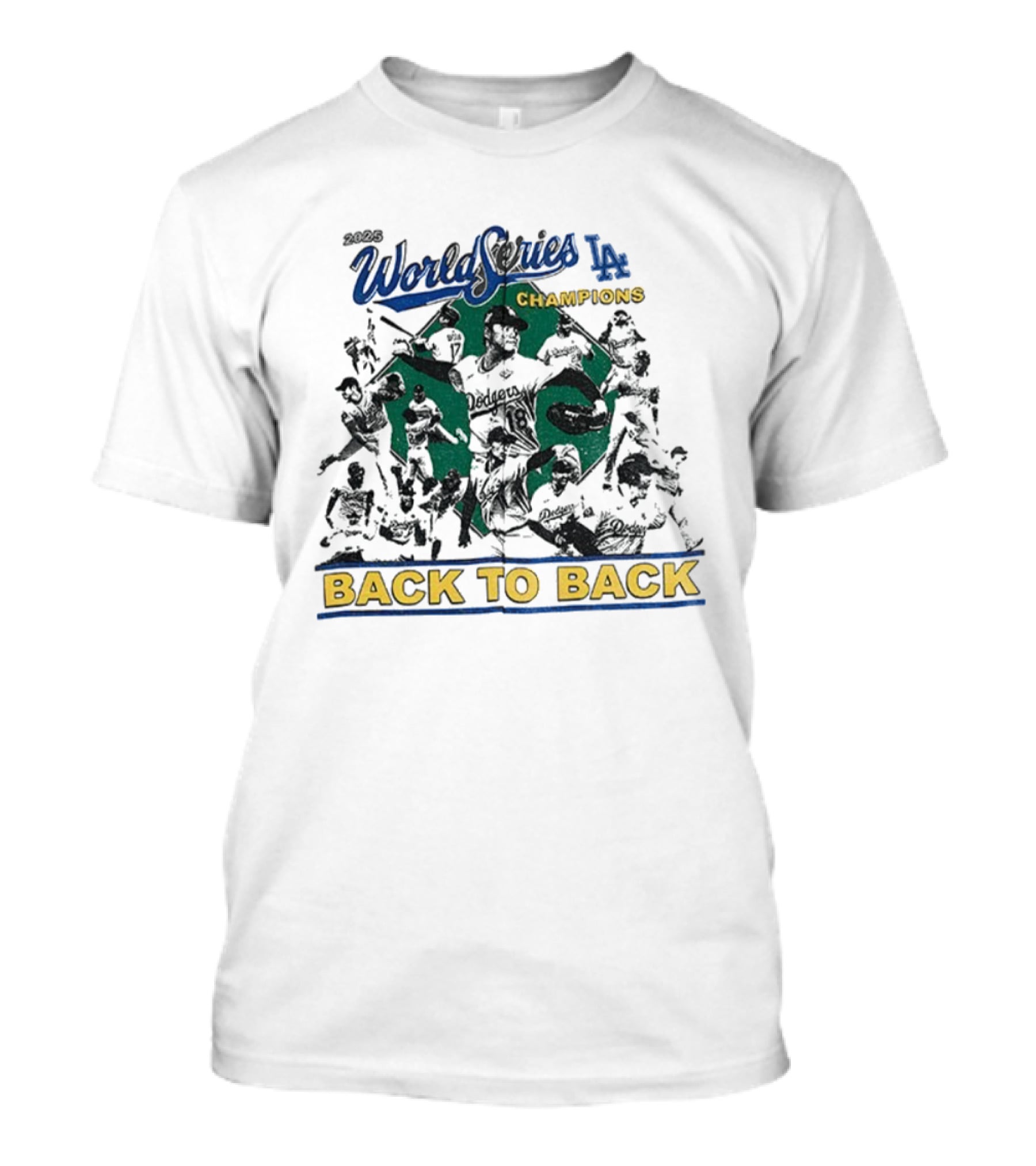 ```Los Angeles Dodgers MLB World Series Champions Back To Back 1955 2025 Vintage``` T-Shirt