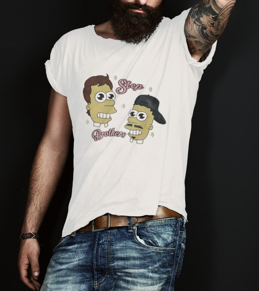 Julian And Logan Step Brothers Christmas Simpsons Style T-Shirt