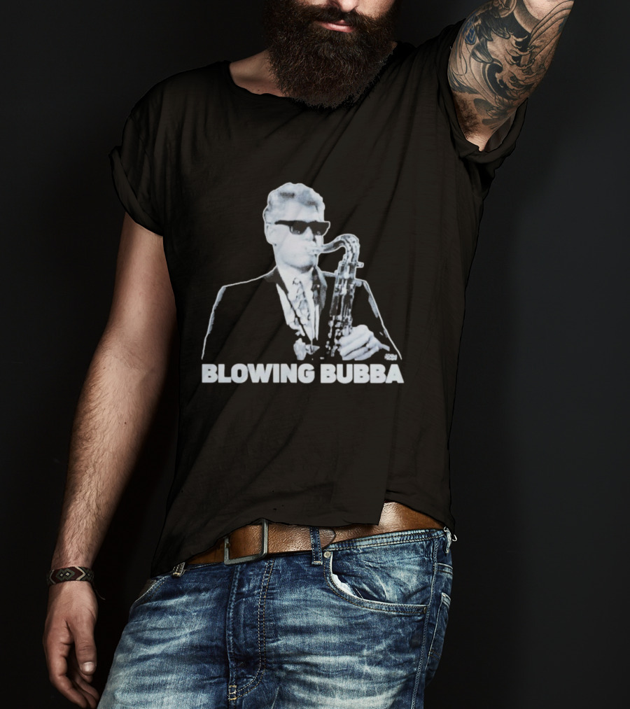 Bubba Diablo Macabre Blowing Bubba Saxophone Retro Style T-Shirt