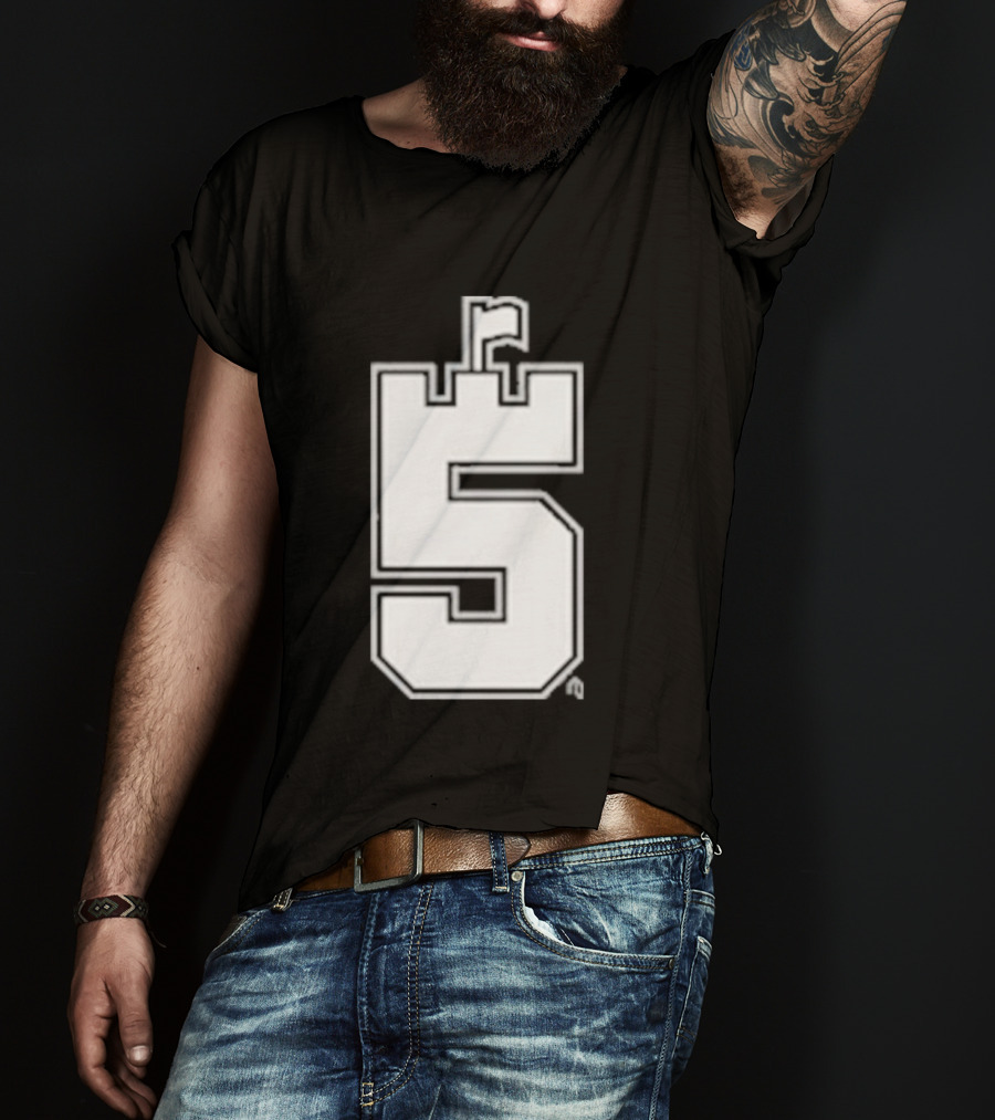 CA5TLE Number 5 Emblem With Flag Quadrant T-Shirt