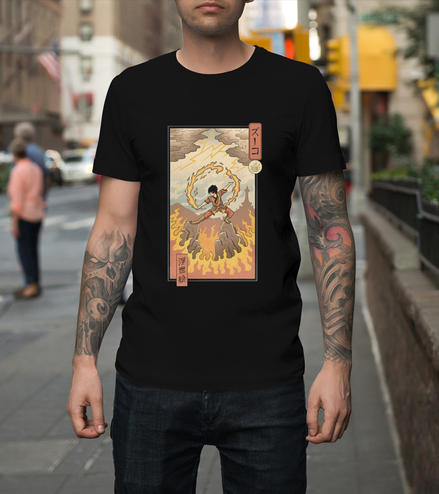 Zuko Firebending Ukiyo-e Avatar The Last Airbender Japanese Aesthetic T-Shirt